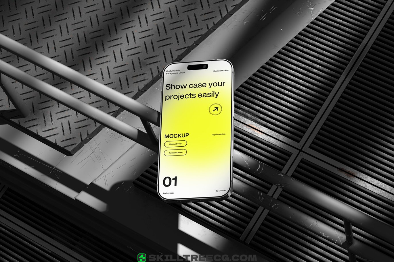 图片[2]-Vertical Modern Smartphone Mockup Template（477963）-技能树